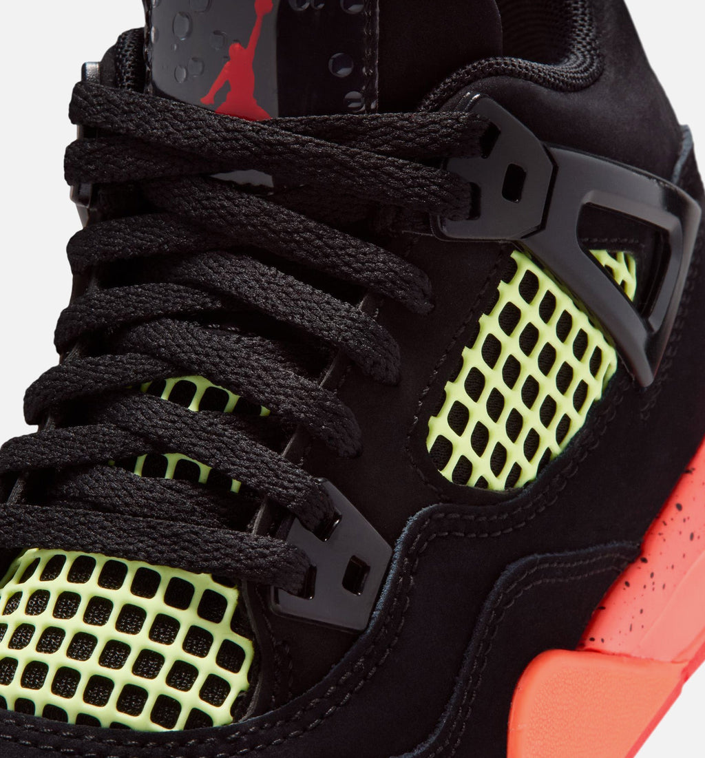 Air Jordan 4 Retro Black Infrared 23 | Preschool Lifestyle Shoe | Black/Infrared 23/Bright Mango