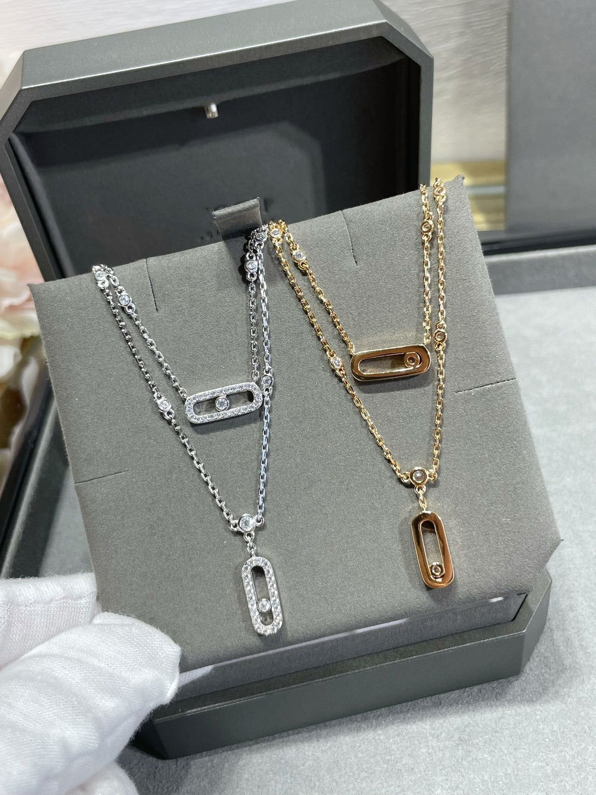 MESSIKA MOVE 2 ROW DIAMOND NECKLACE