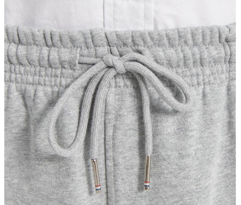 Thom Browne Style Men's Diagonal Stripe Badge Sweatpants