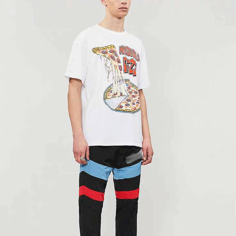 Moschino T-shirt Pizza Pattern Loose Short Sleeve T-shirt