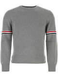 Thom Browne Milano stitch RWB arm stripe pullover
