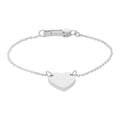 GUCCI LOGO HEART-SHAPED PENDANT SILVER BRACELET