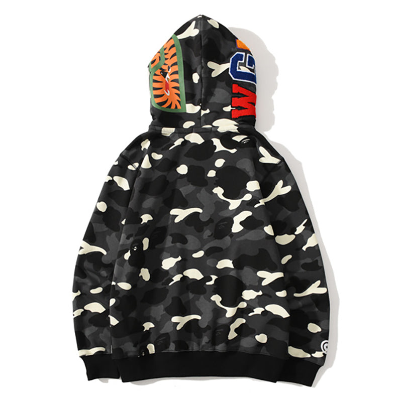 BAPE Glow Camo Wide Shark Full-Zip Hoodie