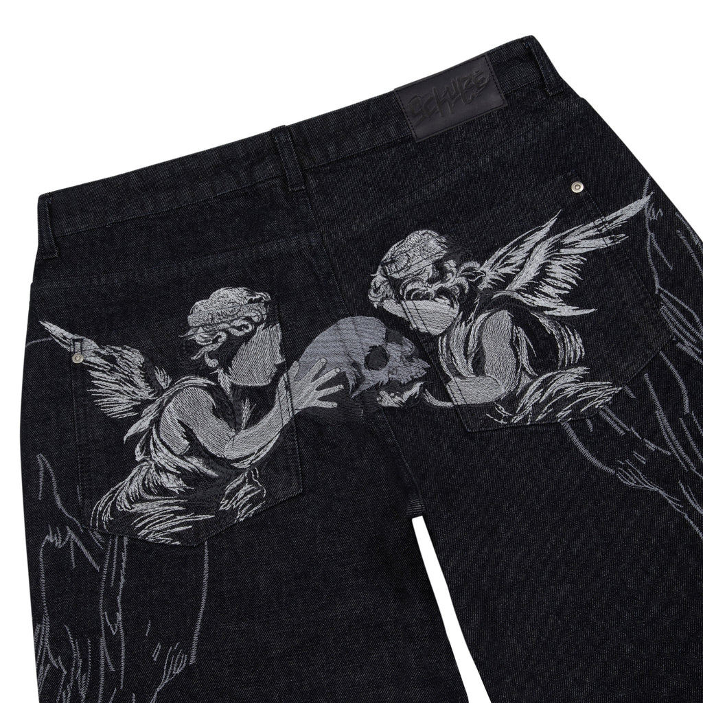 "hellboy" indigo raw bootcut Denim