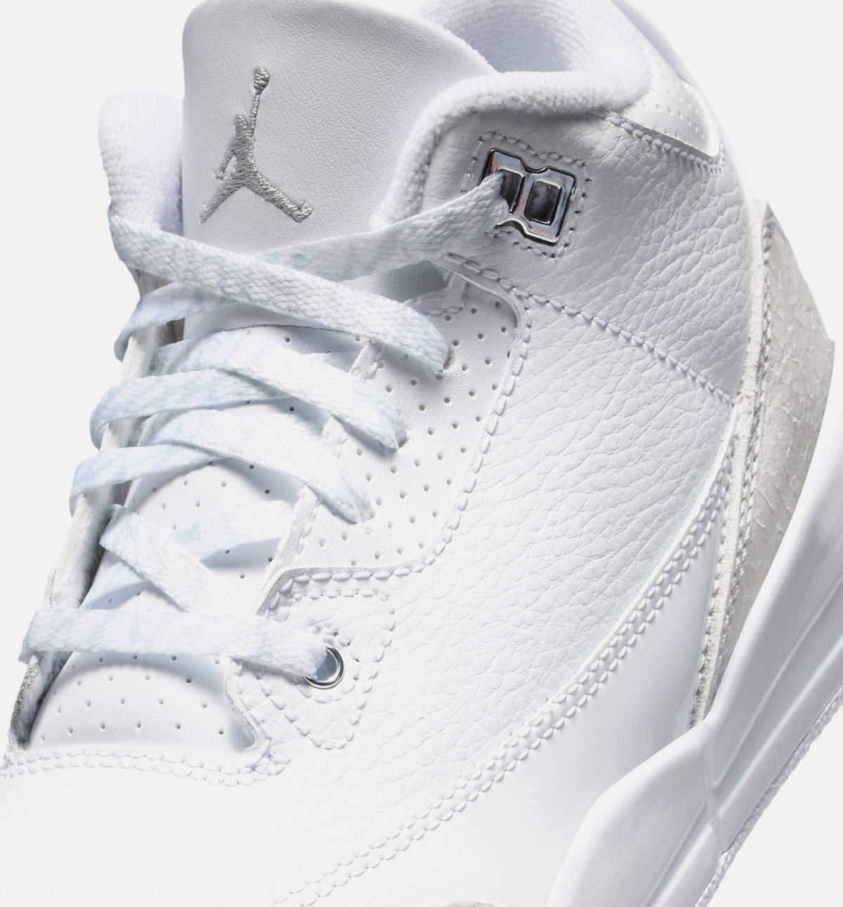 Air Jordan 3 Retro White & Silver Preschool Lifestyle Shoe