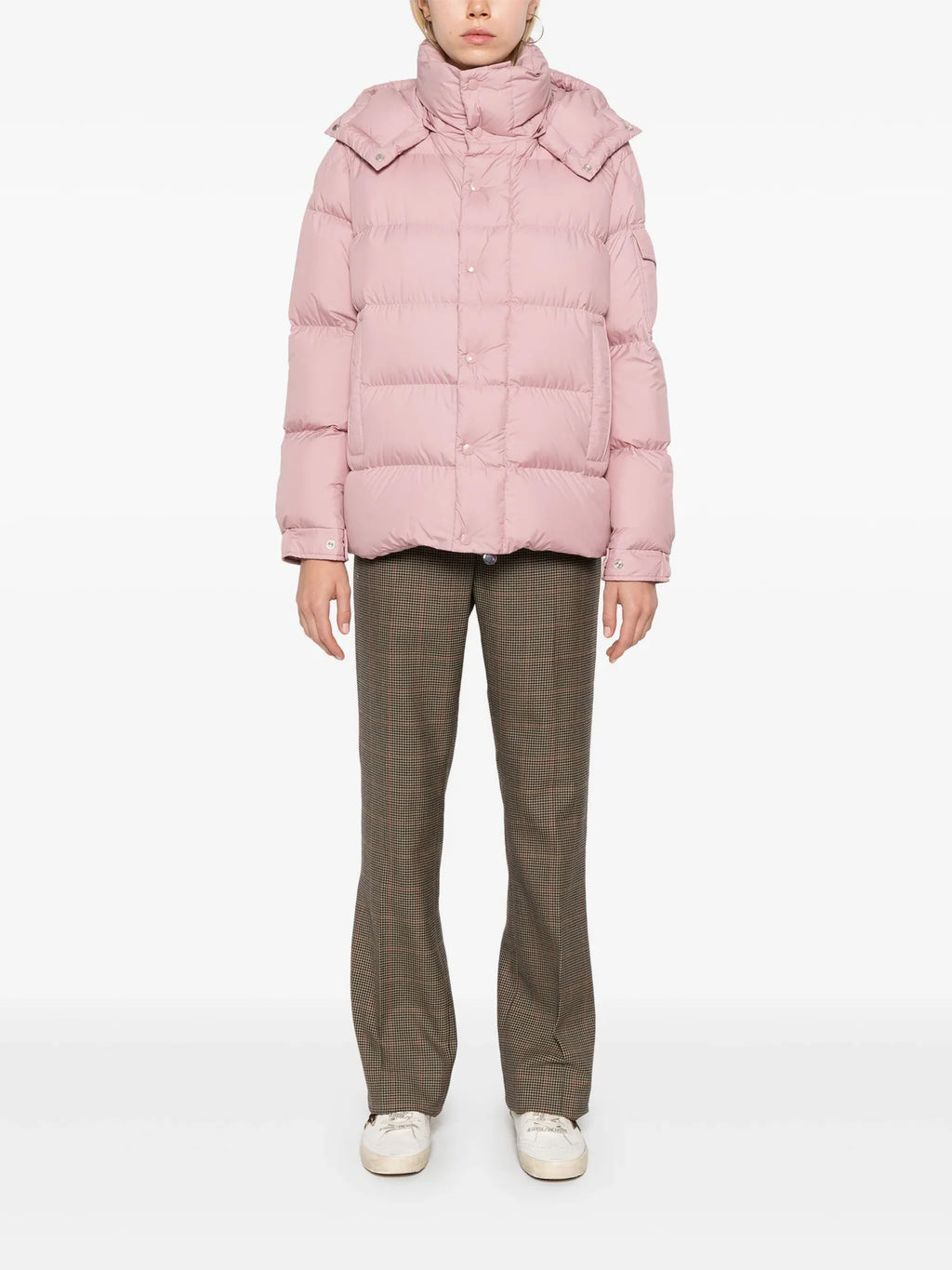 Moncler Maya 70th Anniversary Short Down Jacket in Pink