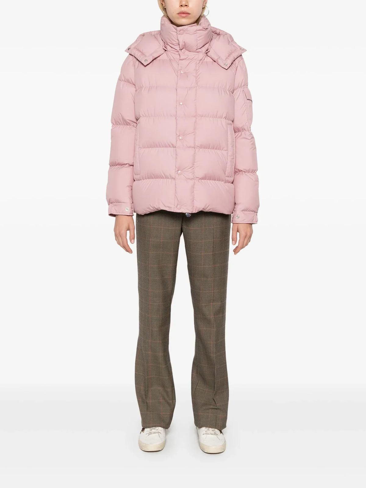 Moncler Maya 70th Anniversary Short Down Jacket — Pink