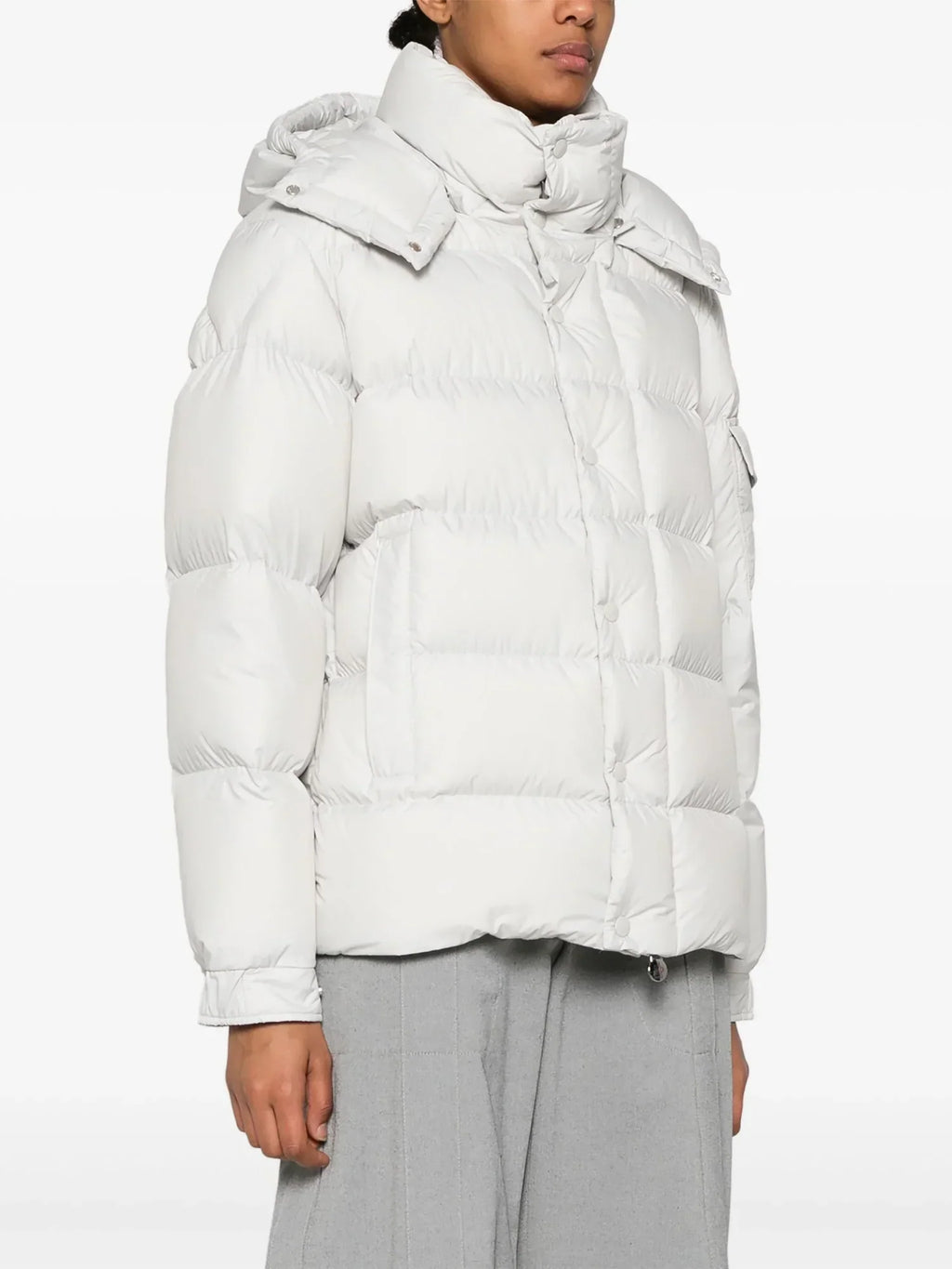 Moncler Maya 70th Anniversary Short Down Jacket in White
