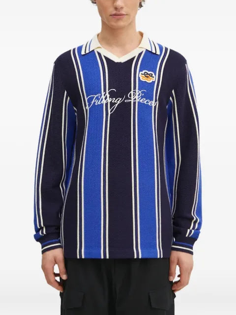 Filling Pieces striped polo-neck sweater