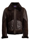Ralph Lauren Purple Label shearling-collar biker jacket