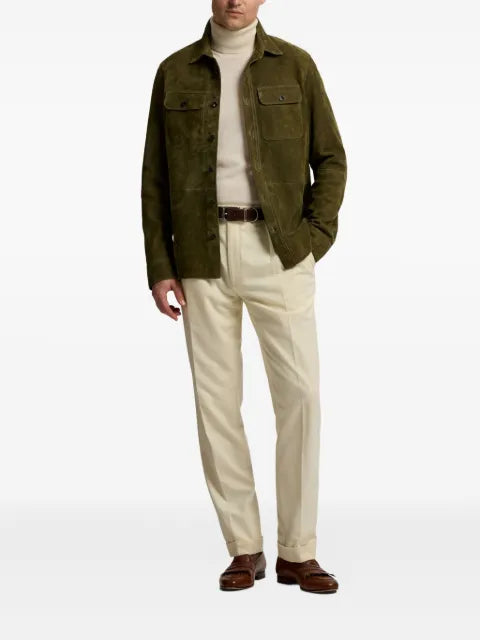 Ralph Lauren Purple Label suede button-fastening shirt jacket