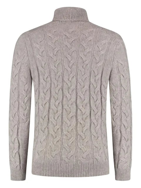Gran Sasso cable-knit roll-neck sweater