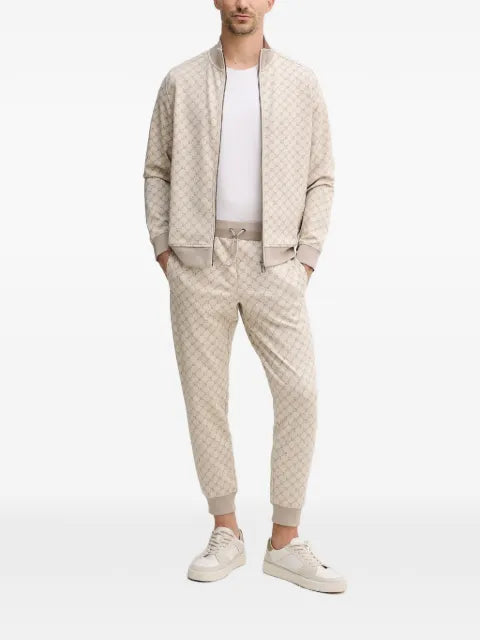 Joop! patterned zip-up hoodie