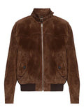 Alexander McQueen suede jacket with zip fastening