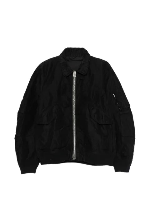 sacai zip-up bomber jacket