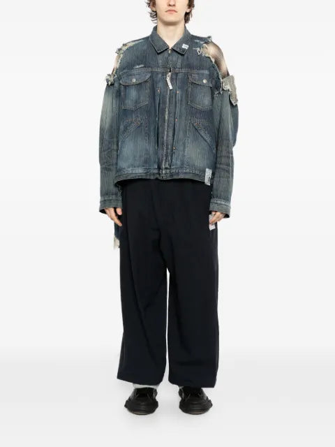 Maison MIHARA YASUHIRO check shirt layered jacket