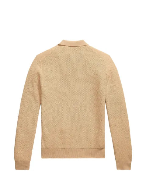 Polo Ralph Lauren logo-embroidered waffle-knit sweater
