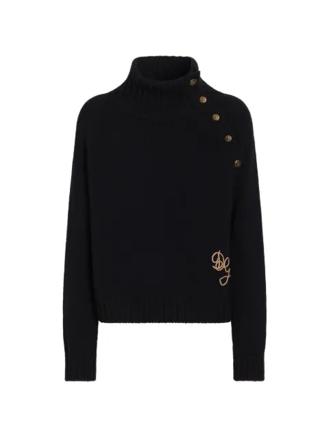 Dolce & Gabbana smooth-knit turtleneck with logo