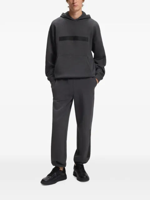 HUGO relaxed-fit cotton terry hoodie with wide-set logo