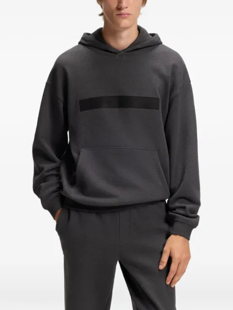 HUGO relaxed-fit cotton terry hoodie with wide-set logo