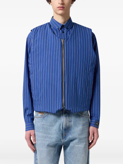 MSGM reversible quilted pinstripe gilet
