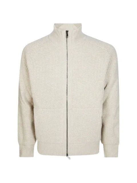 Altea waffle-knit zip-up cardigan