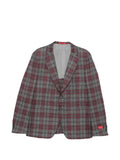 Isaia check-pattern notch-lapel blazer