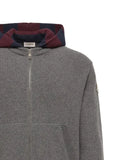 Moncler striped hood wool & cashmere cardigan