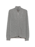 Canali ribbed zip-up cardigan