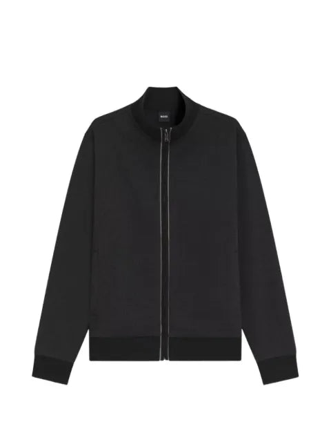 BOSS cotton sweatshirt with zipper neck