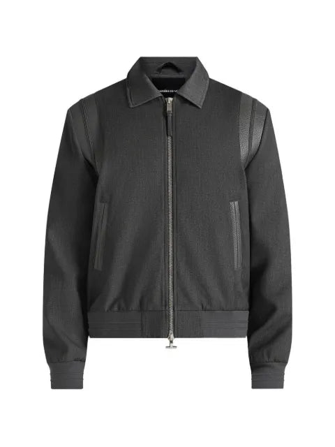 Manière De Voir Denis in grey tailored varsity jacket
