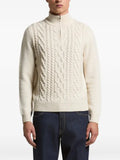 Peserico cable-knit quarter-zip sweater