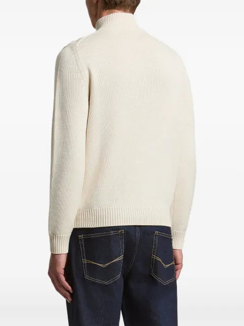 Peserico cable-knit quarter-zip sweater