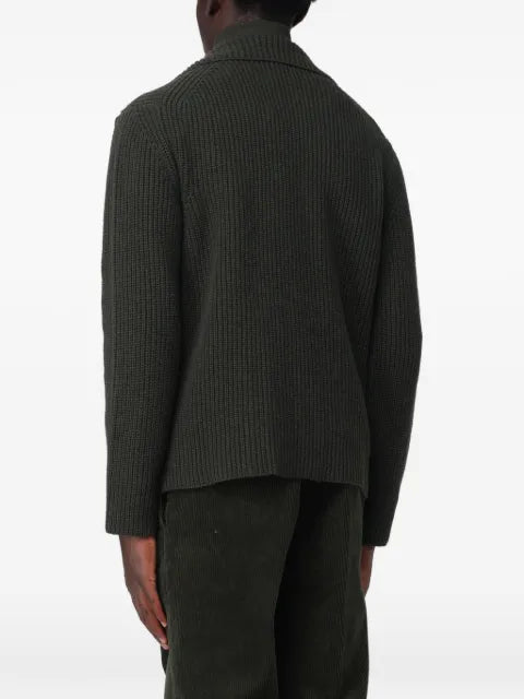 BROOKSFIELD ribbed-knit wool cardigan