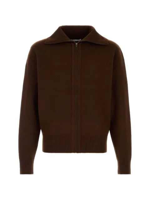ENTIRE STUDIOS zip-up ribbed-trim cardigan