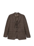 Corneliani check-pattern virgin wool blazer