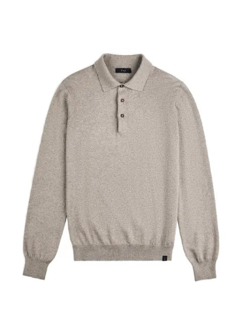 Fay long-sleeve polo sweater
