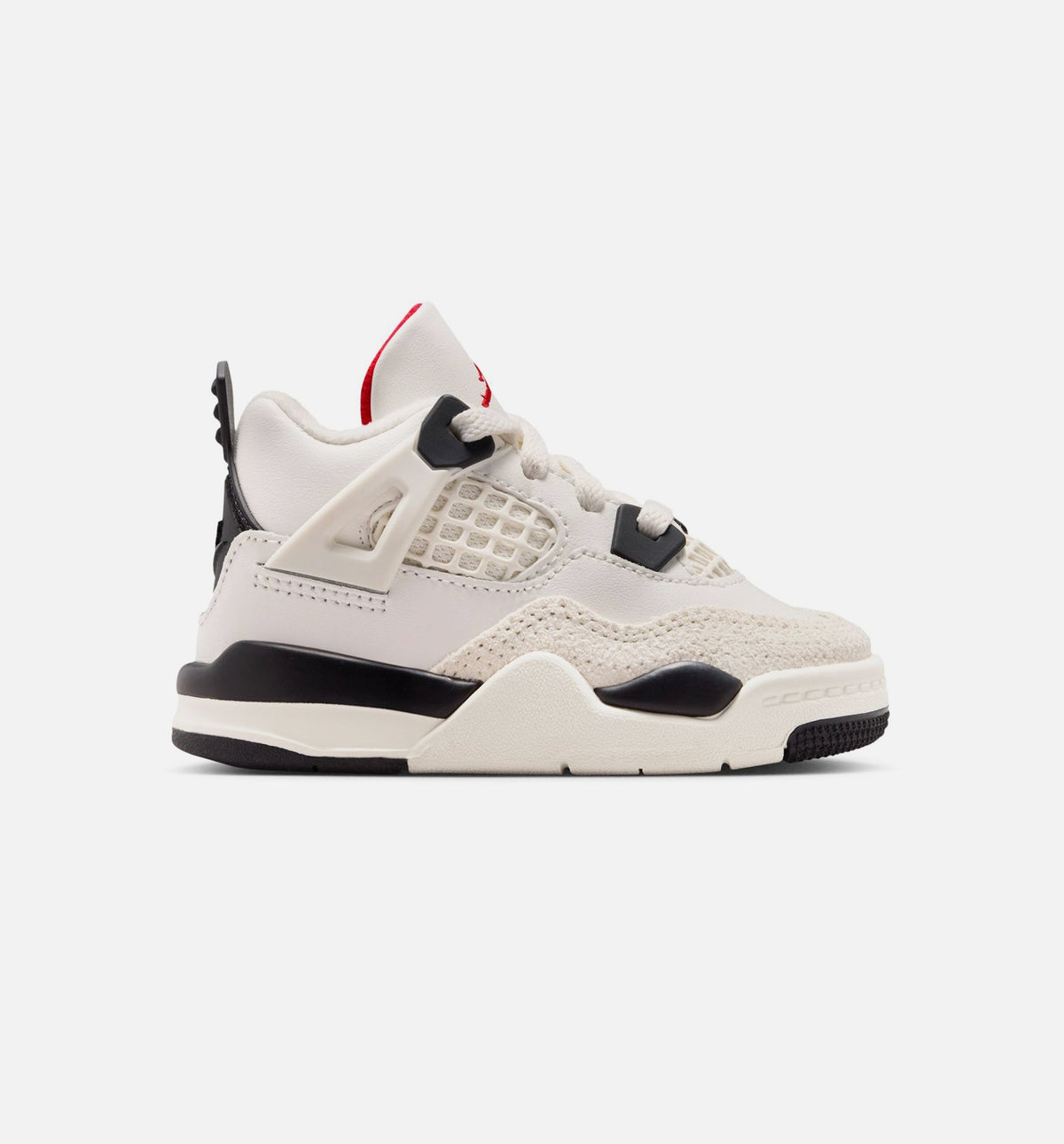 Air Jordan 4 Retro Flight Club Infant Sneakers - Sail/Black/University Red