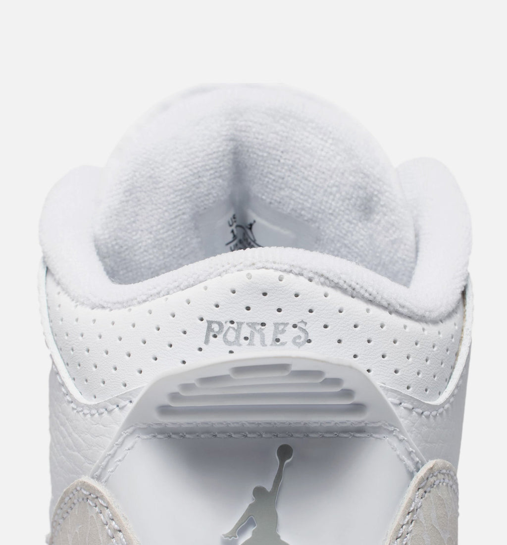 Air Jordan 3 Retro White and Silver Preschool – White/Metallic Silver