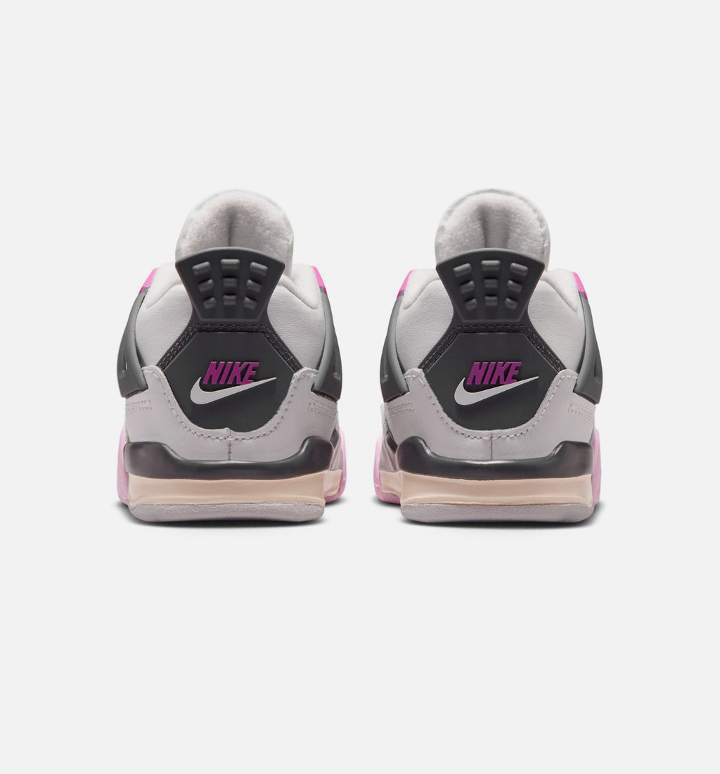 Air Jordan 4 Retro Comic Infant/Toddler Shoes - Off White Fire Pink Anthracite