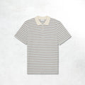Les Deux Knitted Stripe Polo: Eggnog White