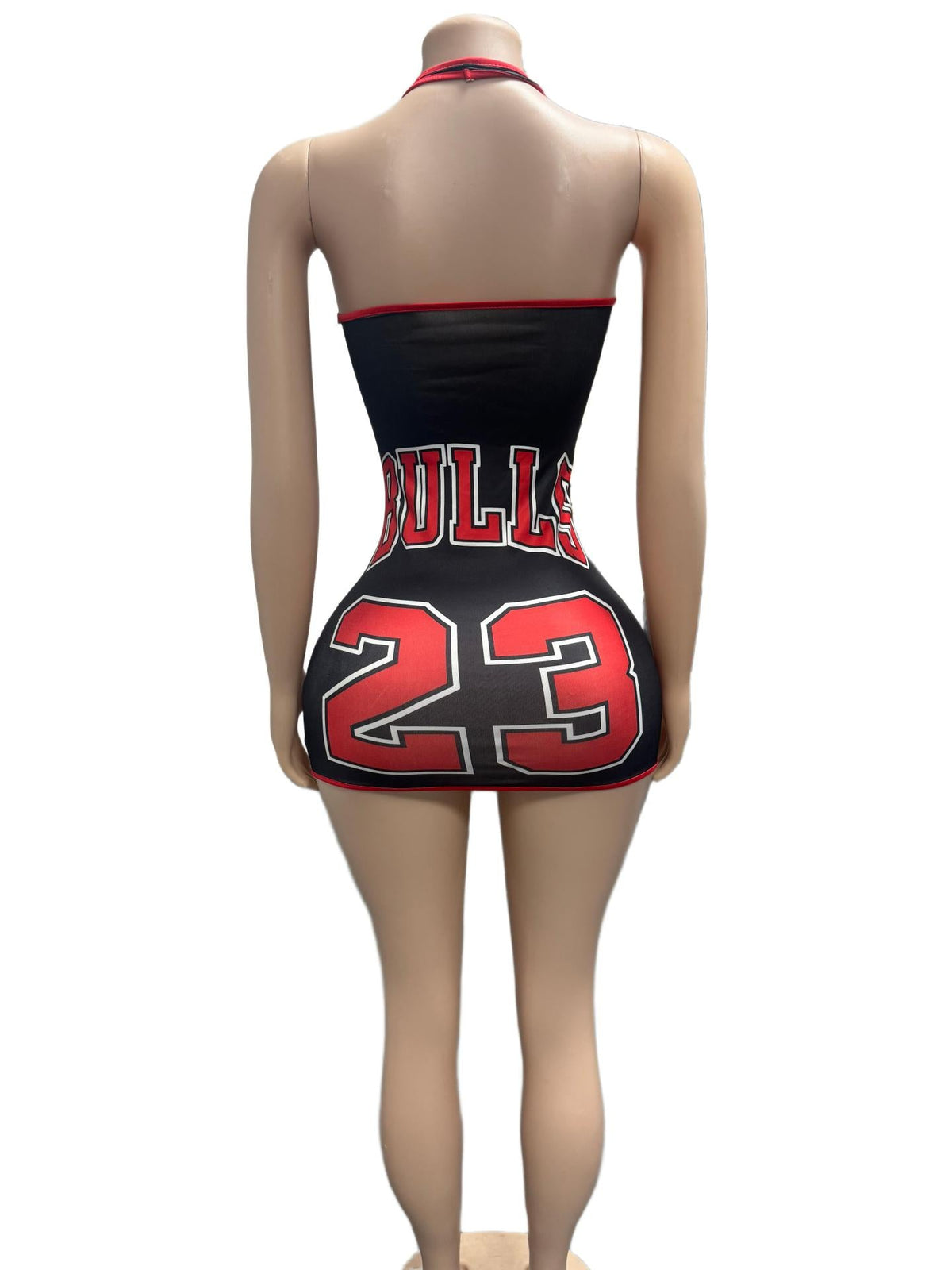 Shay Kawaii Bulls Lace Up Halter Cutout Bodycon Mini Dress Women