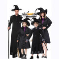 Halloween Wizard Witch Long Robe Cosplay Sets Adult & Kids Outfits