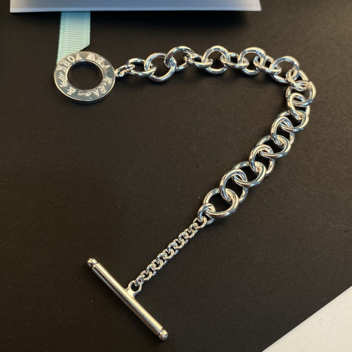 TIFFANY TOGGLE TAG BRACELET SILVER