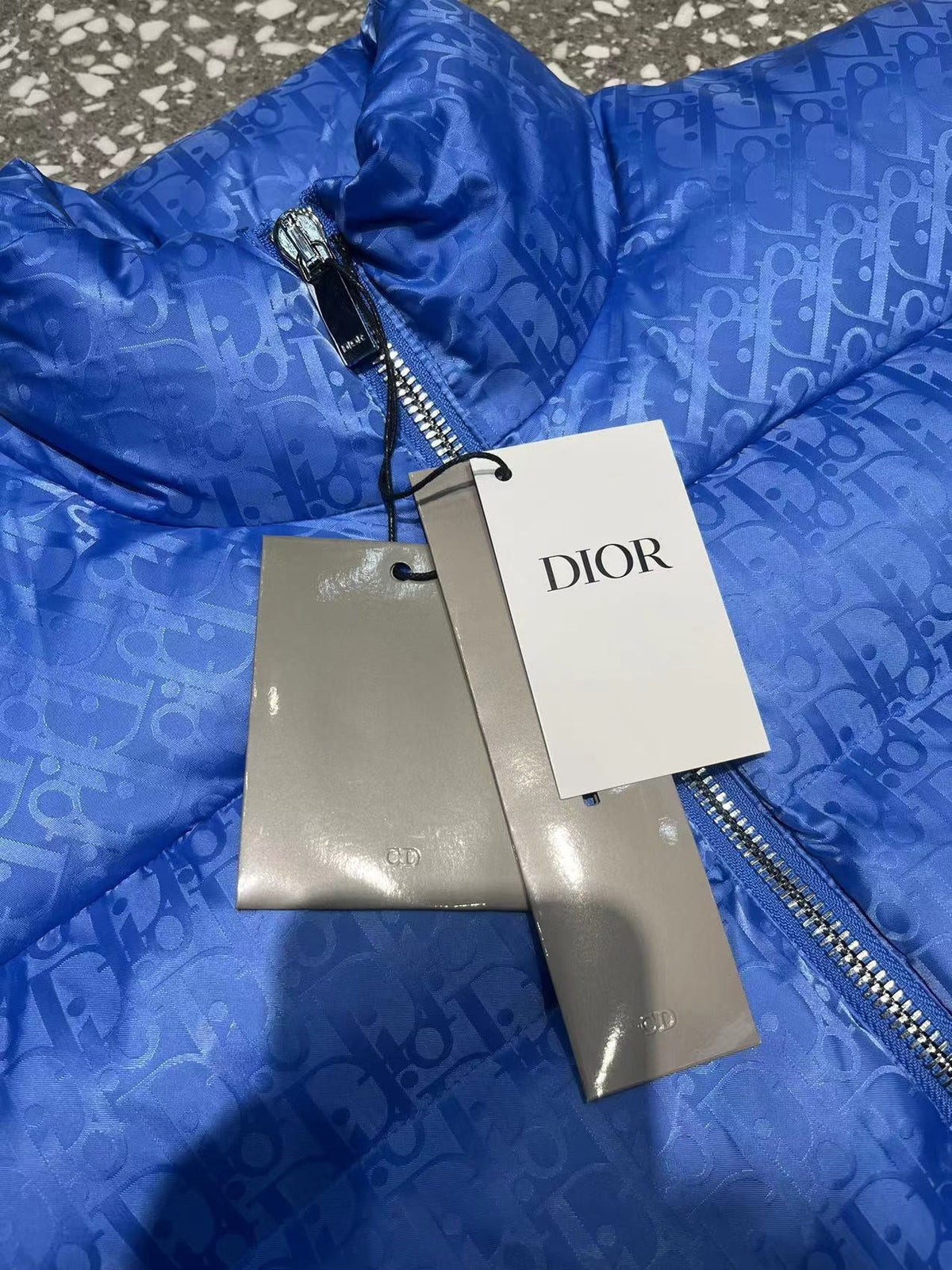 Dior Blue Oblique Monogram Down Vest
