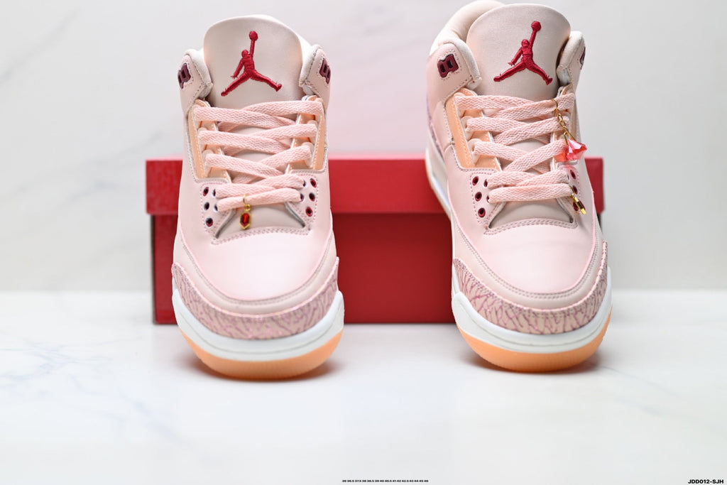 Air Jordan 3 Retro Pink White Gum Sneakers
