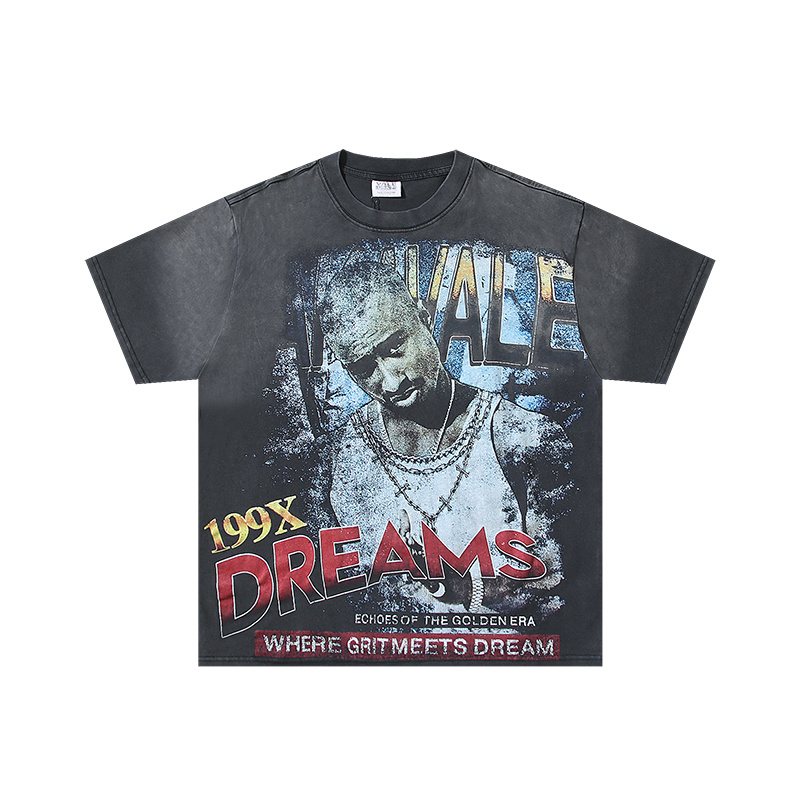 VALE USA Golden Era Washed Graphic T-Shirt