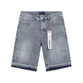 Purple Brand Rhinestone Light Wash Denim Shorts