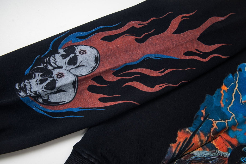 Godspeed Out of My Mind Cowboy Flame Graphic Hoodie