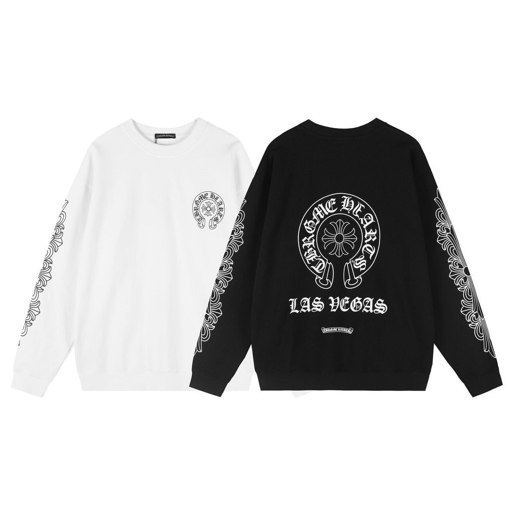 Chrome Hearts Front & Sleeve Graphic Crewneck Sweatshirt